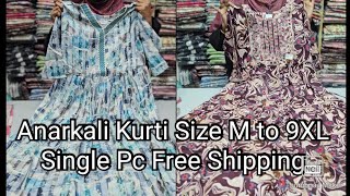 Anarkali Kurti Collections Size M to 9XL #onlineshopping #trends #dress #anarkalikurti #fashion