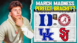 I JUST PICKED A PERFECT BRACKET!! | Full 2025 March Madness Predictions