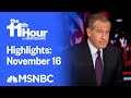 Watch The 11th Hour With Brian Williams Highlights: November 16 | MSNBC