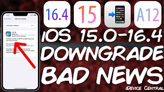iOS 15.0 - 16.4 Very BAD DOWNGRADE & JAILBREAK NEWS! FutureRestore Downgrades No Longer Possible!