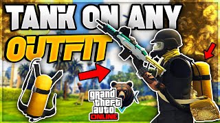 GTA 5 Online - GET FIREFIGHTER TANK \u0026 ACCESORIES ON ANY OUTFIT! Patch 1.70 (GTAV CLOTHING GLITCHES)