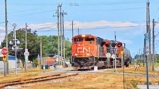 CN 562 crossing at Fares Street and down Durham Street in Port Colborne, Ontario