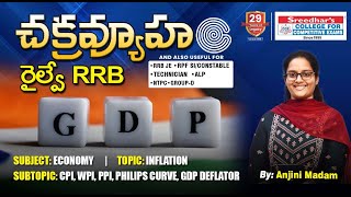 రైల్వే RRB చక్రవ్యూహం | ECONOMY | INFLATION- MEANING | RRB ALP, TECHN, JE, RPF, NTPC | ANJINI MADAM