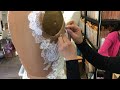 custom wedding dress by david peck in progress