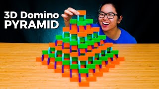 How to Build a 3D Domino Pyramid