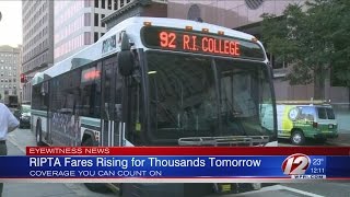 RIPTA Fares Increase for Thousands on Wednesday