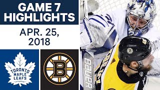 NHL Highlights | Maple Leafs vs. Bruins, Game 7 - Apr. 25, 2018