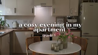 a cosy evening in my apartment | work, cheeseboard, making dinner, skincare routine and bath time