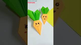 How to make paper carrot easy || Paper carrot making for school projects || #Shorts