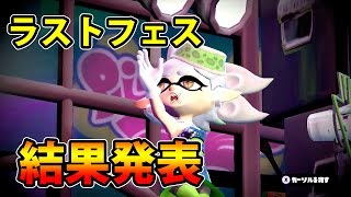 ラストフェス生結果発表！【マスオのスプラトゥーン】