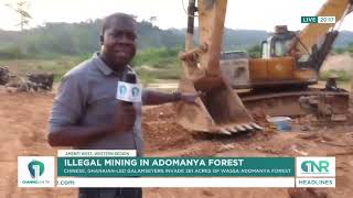 Illegal Mining Invasion: Chinese \u0026 Ghanaian Galamseyers Destroy 261 Acres of WASSA Adomanya Forest!