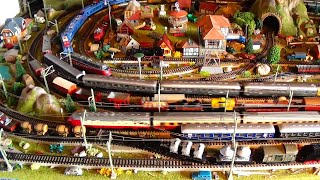 Märklin H0 M-Gleis Anlage , Deutsche Bundesbahn , Schweizerische Bundesbahnen um 1968. Best of.