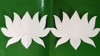 How to make a paper cutting lotus flower /easy draw and paper cutting lotus flower