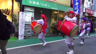 経堂エイサー'18 道じゅねー 町田エイサー青海波 2-1