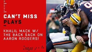 Khalil Mack w/ the BACK SACK on Aaron Rodgers!!!