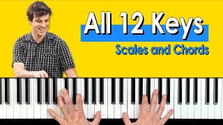 Play Piano In All 12 Keys - Scales Fingering and Chords