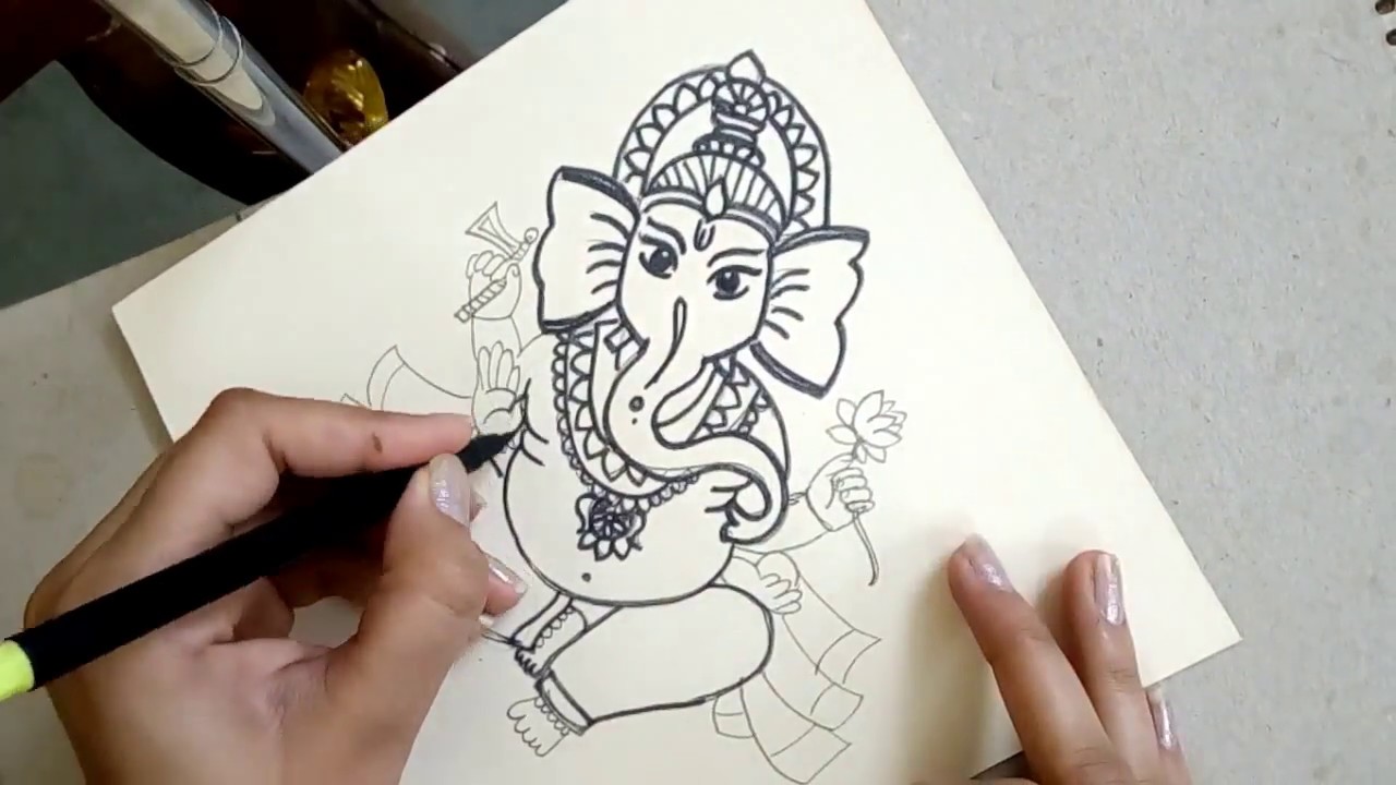 How To Draw Easy Ganpati