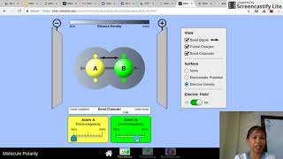 Molecular Polarity using PhET Simulation