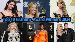 Top 10 Grammy Award winners 2024 | GRAMMYs 2024 Recap | Grammy awards 2024 : list of top 10 winners