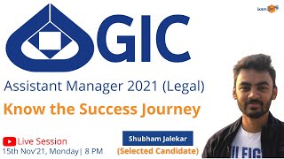 GIC AM 2021 | Success Story | Legal Selected Candidate | Shubham