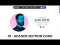 How to build a Simple Portfolio Website using HTML CSS & JavaScript | Header Section Code