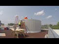 timelapse of ash dome installation knox college