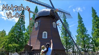 【Vlog】30代主婦の日常｜手足口病に感染🦠｜安城産業文化公園デンパーク🌳｜クロワッサン作り🥐｜庭で採れたベリーでジャム作り🫐