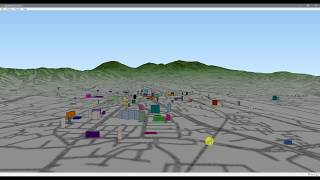 QGIS3のQgis2threeプラグインによる3Dビュー