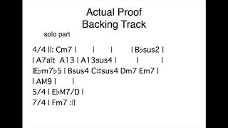 Actual Proof Backing Track