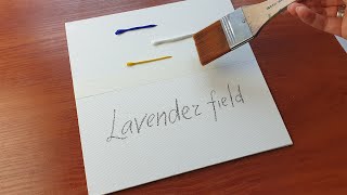 Lavender Field. Satisfying acrylic painting demo
