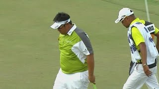 Kiradech Aphibarnrat cards eagle on No. 16 at Arnold Palmer