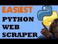 EASIEST Way to Web Scrape with Python | [2022 Python + Pandas Web Scraping Tutorial]