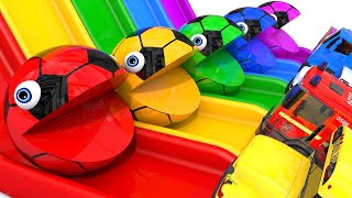 Construction Vehicles Learn Colors with Magic Box Nursery Rhymes and Kids Songs Children Education