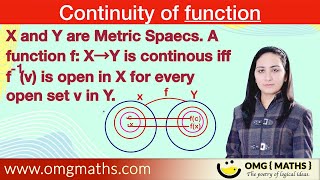 Theorem on continuity of function | Metric Space | Real analysis