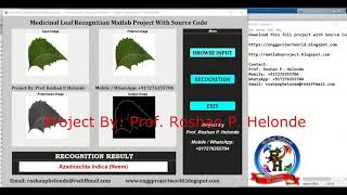 Medicinal Leaf Classification Using Image Processing With Source Code Medicinal Leaf Detection