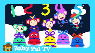 Five Little Monkeys Jumping On The Jingle Bells | English Songs for Babies and Kids | Baby Pal TV