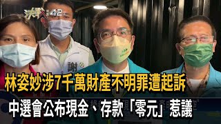 林姿妙涉7千萬財產不明罪遭起訴　中選會公布現金、存款「零元」惹議－民視新聞