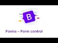 Bootstrap 5: Forms - Form control