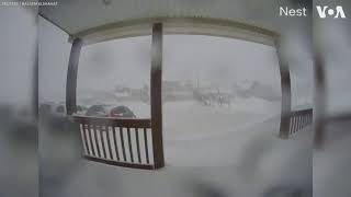 Snow Overtakes Canada Home During Massive Blizzard