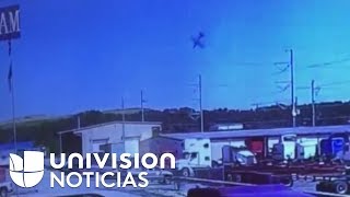 Captan en video el momento en que el avión de la Guardia Nacional se estrella en Georgia