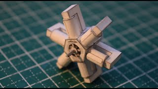 Working radial engine from paper / Действующий радиальный двигатель из бумаги