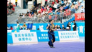 Women's Three Section Staff 三節棍 sanjiegun 第3名 武汉体院 王 燚 8.83分 2019年全国武术套路冠军赛(传统项目) wushu kungfu