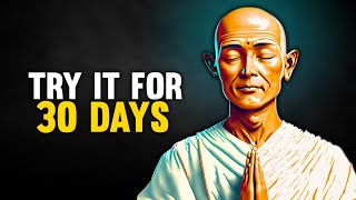 Try It For 30 Days | Simplify Your Life in 30 days | A Buddhist Story