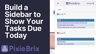 Create a Trello Sidebar with PixieBrix