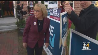 NH senate candidate Maggie Hassan makes final push for votes at New Hampshire polling places