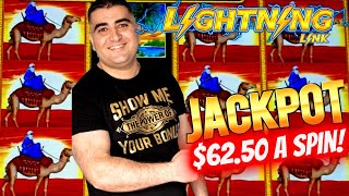 $62.50 Bet ✦HANDPAY JACKPOT✦ On High Limit Sahara Gold Lightning Link Slot Machine | SE-9 | EP-27