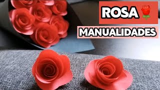 🌹¿CÓMO HACER ROSA DE PAPEL? | MANUALIDADES | SUPER FACIL, LAS TIENES QUE HACER