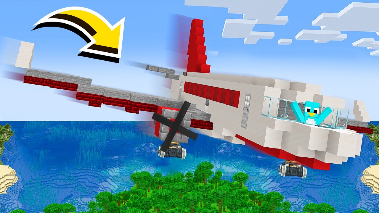 How To Build A Working Airplane House In Minecraft Youtube