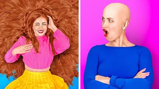 THIN HAIR VS THICK HAIR PROBLEMS || Cool Tik Tok Hair Hacks and Awkward Situations by 123 GO!