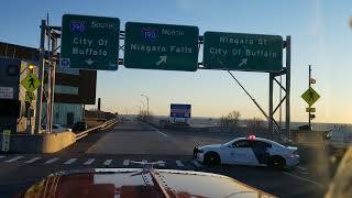 Peterbilt Across The Peace Bridge। Crossing Into Buffalo NY from Ft. Erie, ON।